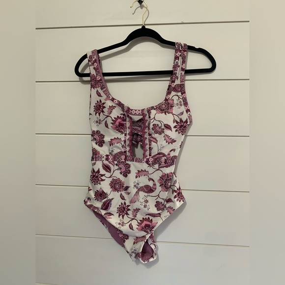 BECCA Tahiti Plunge One Piece Swimsuit M - Picture 5 of 12